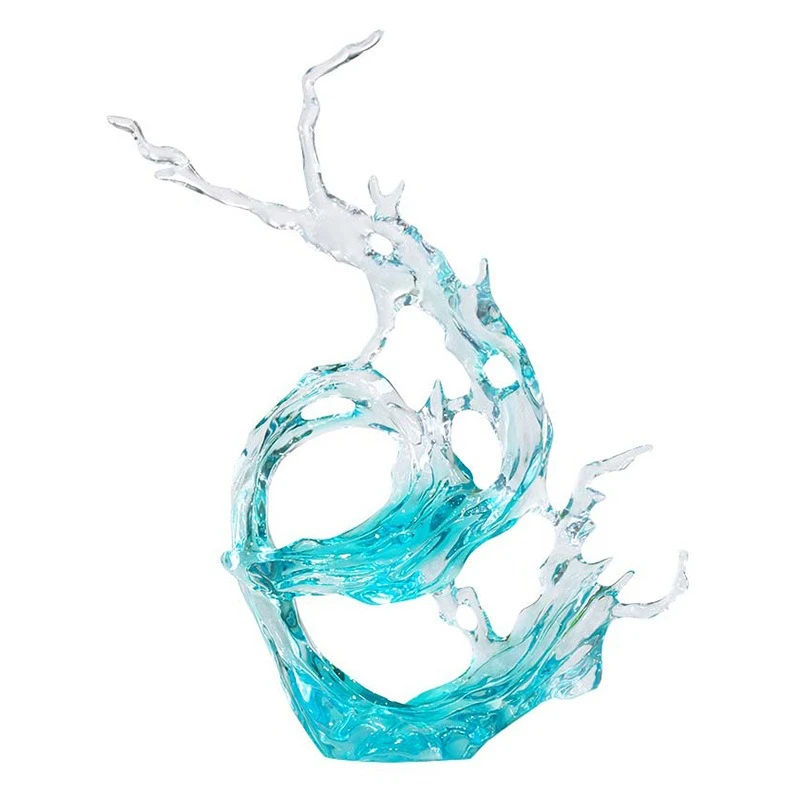 

Resin transparent resin abstract wave sculpture entrance hotel lobby light luxury art ornaments light luxury style