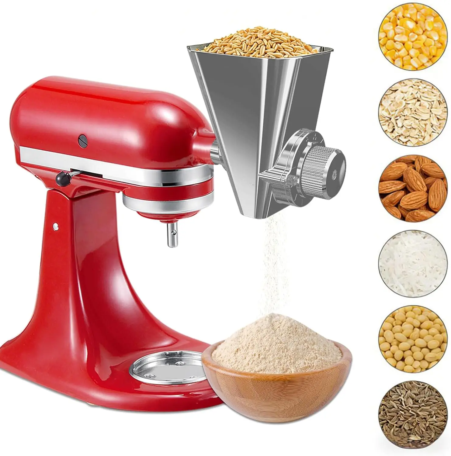 grain-mill-attachment-for-kitchenaid-mixer-all-metal-flour-mill-grinds-non-oily-grains-corn-coffee-beans-wheat-cereal