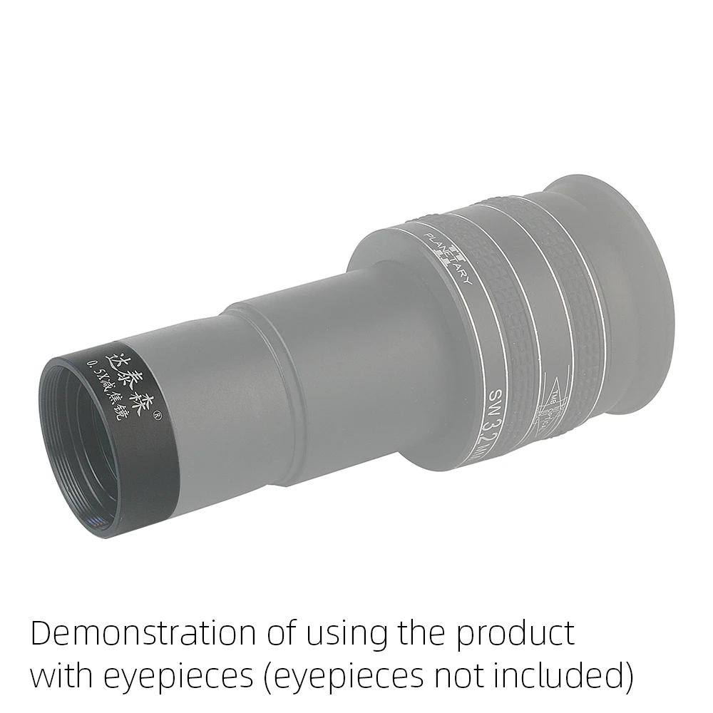 Datyson 0.5X Riduttore Focale Lente Barlow Extender per M28.6x0.6 Filettatura Telescopio Oculare