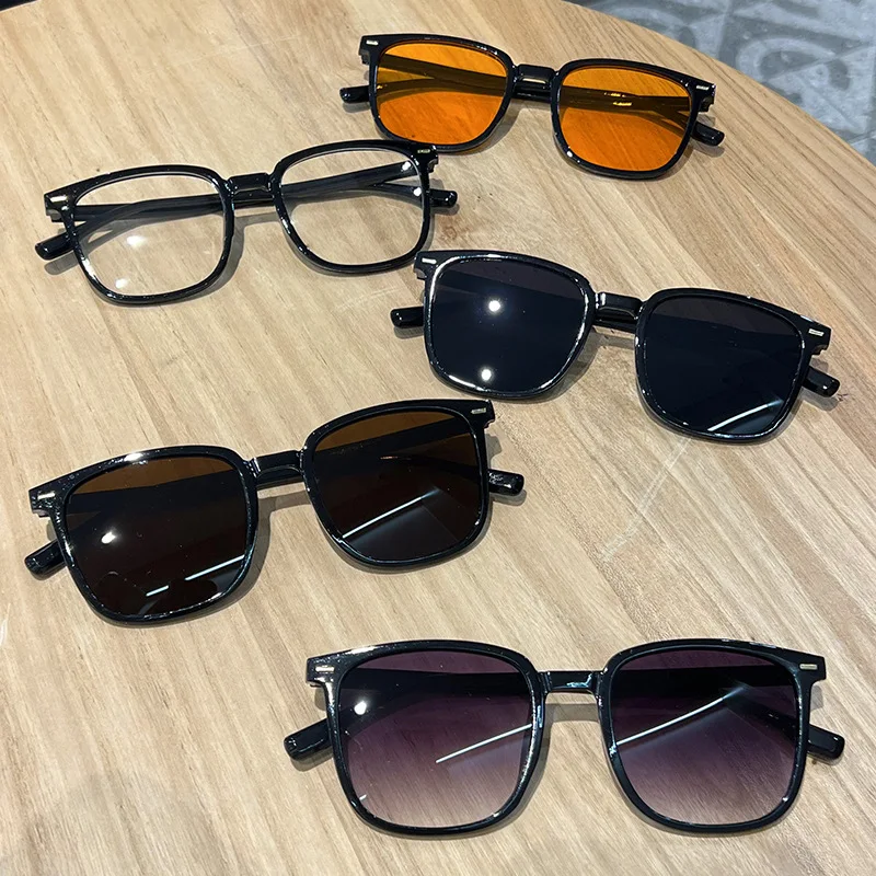 أزياء الرجال ظلال الفاخرة الرجعية الرجعية مربع النظارات الشمسية امرأة Uv400 في الهواء الطلق ركوب الدراجات السفر جوكر التصوير الملابس أجزاء #2