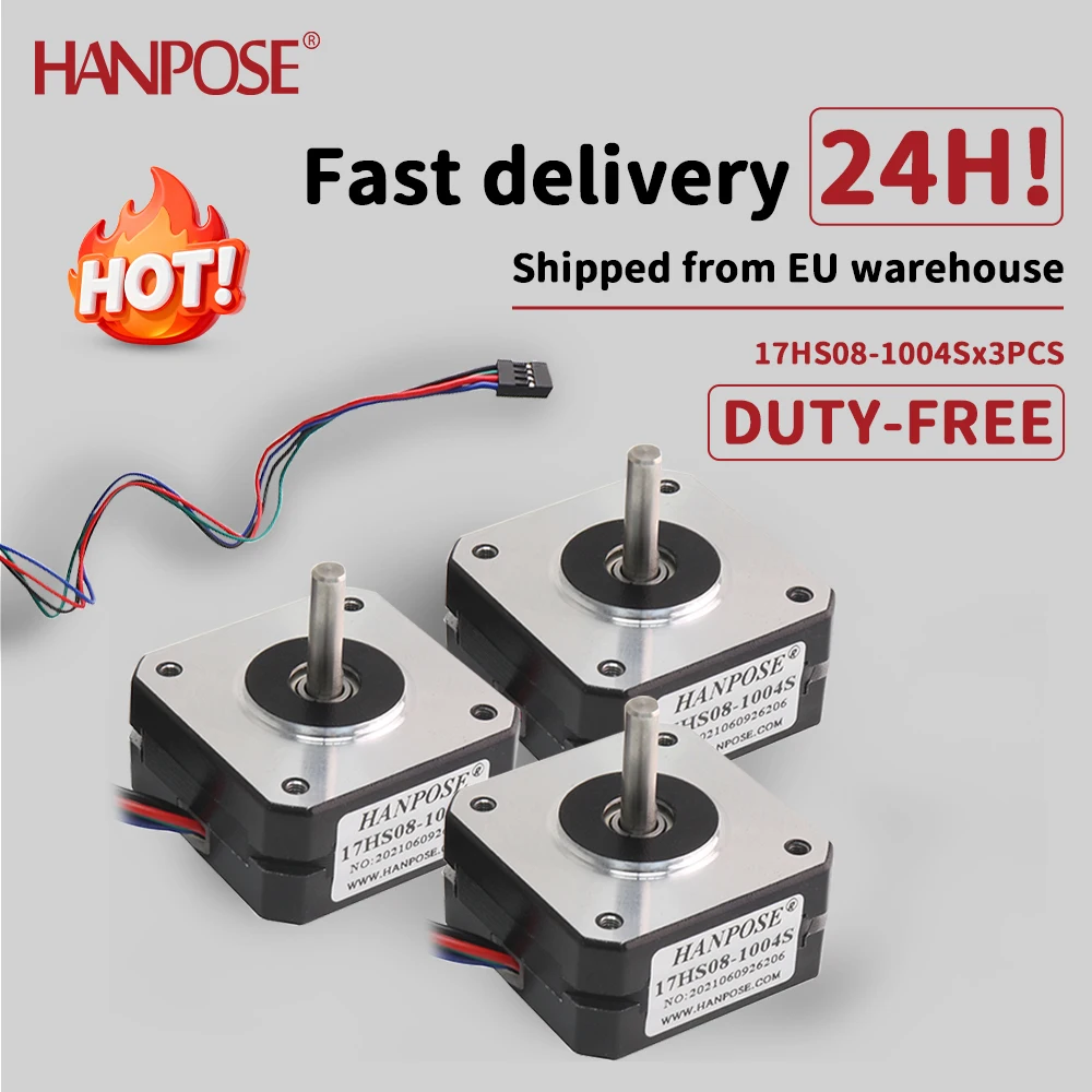 Hochwertiger Nema 17 Schrittmotor 17HS08-1004Sx3PCS 20mm 1A 16Ncm(22oz.in) 4-Leiter 42 Motor für CNC 3D-Drucker