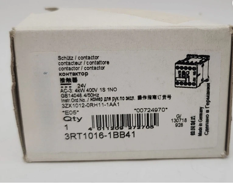 

Новый контактор 3RT1016-1BB41. Быстрая доставка.