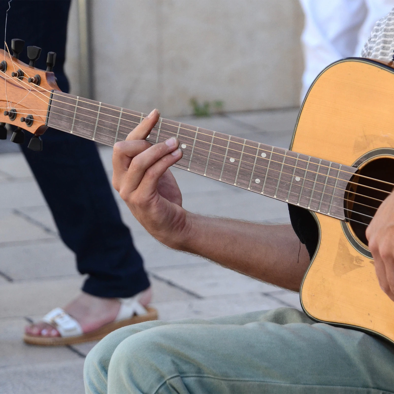 

23 Inch Brown Ukulele Fingerboard 18 Frets Replacement Parts Guitar Accessories Acoustic Fretboard DIY Supply