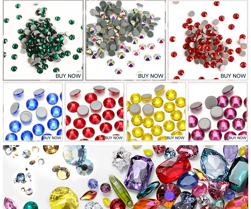 PUBRILEX Crystal AB Hotfix Strasssteine, klar glänzend, flache Rückseite, für Kleidungsstücke, Hochzeitskleider, Accessoires – Detail 1