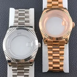 High quality M8285 40mm Case For M8215/8285 Movement Stainless Steel Case Sapphire Crystal Glass 20mm Strap Watch Accessories