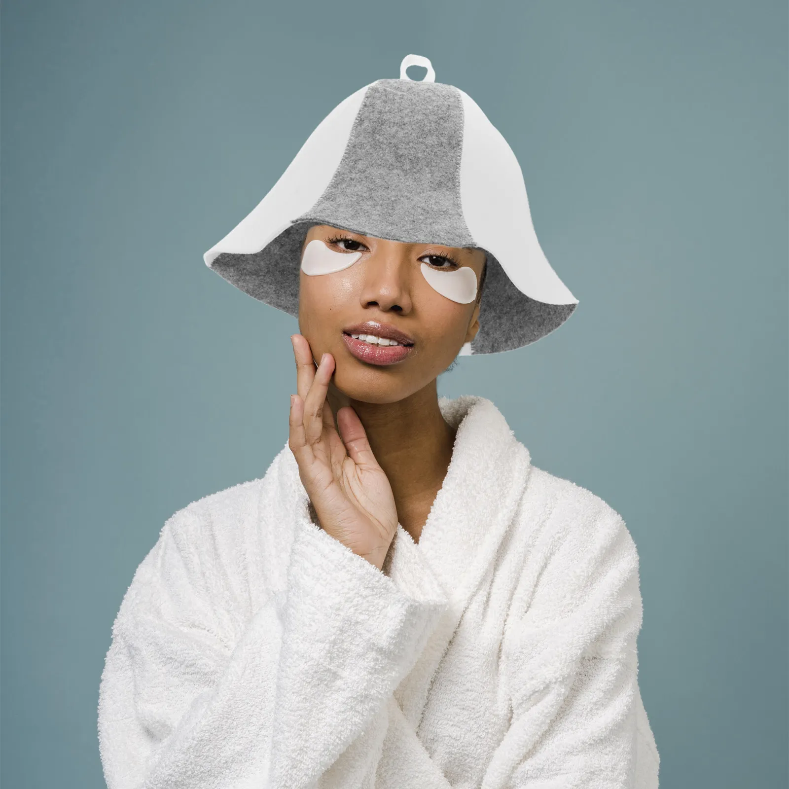 

3 Pcs Sauna Hat for Women and Bath Felt Bathroom Cap Felted Hats Spa Shower Caps