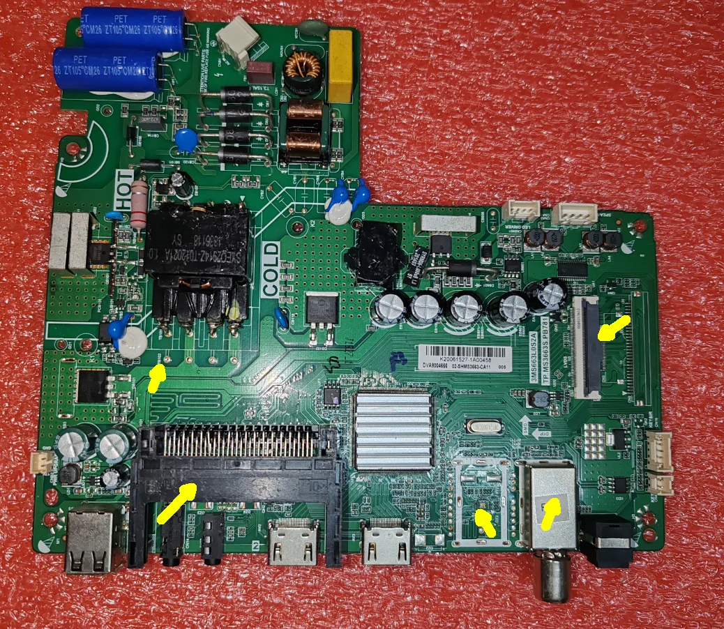 TP.MS3663S.PB781 3MS663L0S2A Scheda madre TV tre in uno 4 diverse specifiche per controllare foto e effettuare un ordine