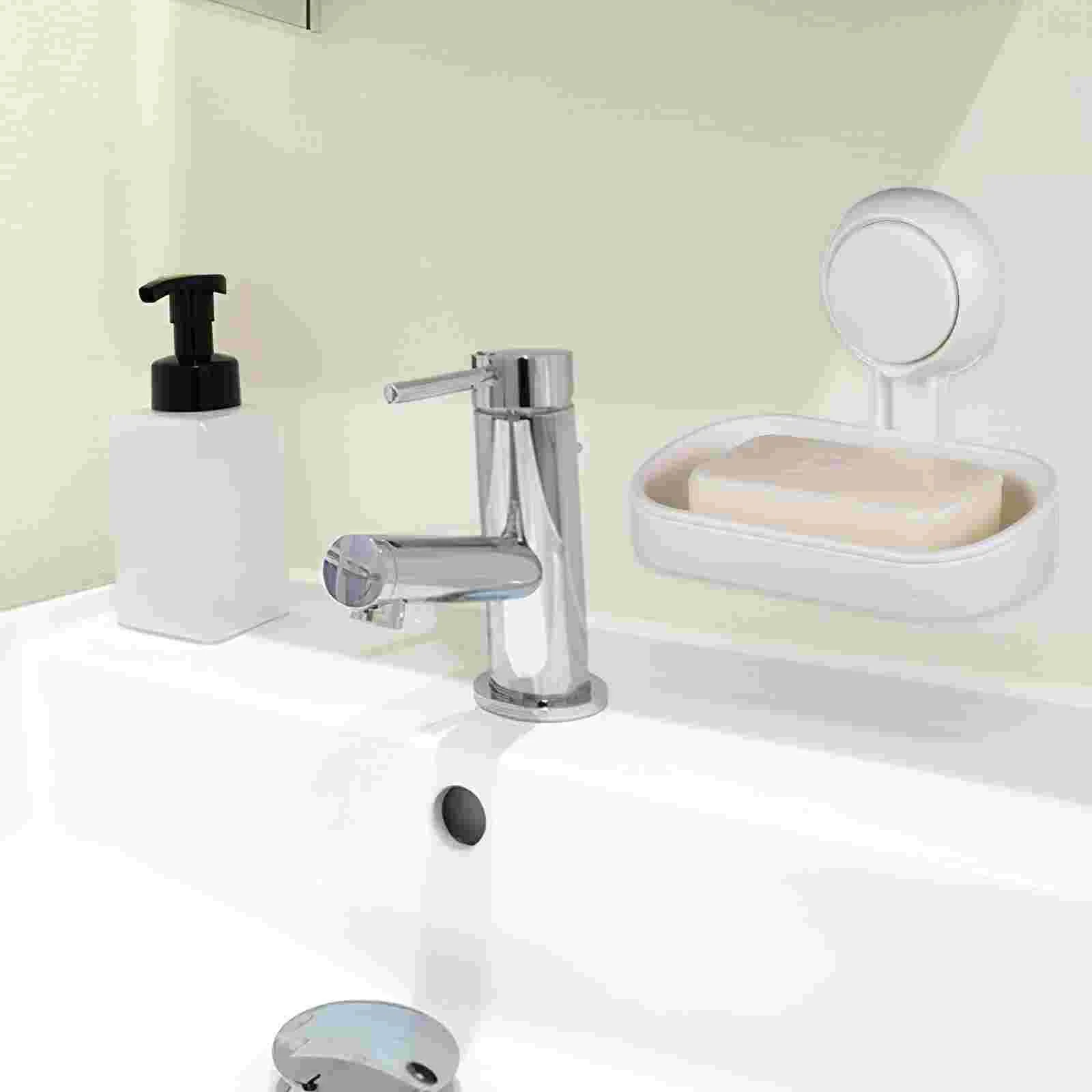 Soap Dish Suction Cup Shower Soap Holder Soap Tray Wall Mount Soap Case Double Layer Soap Holder