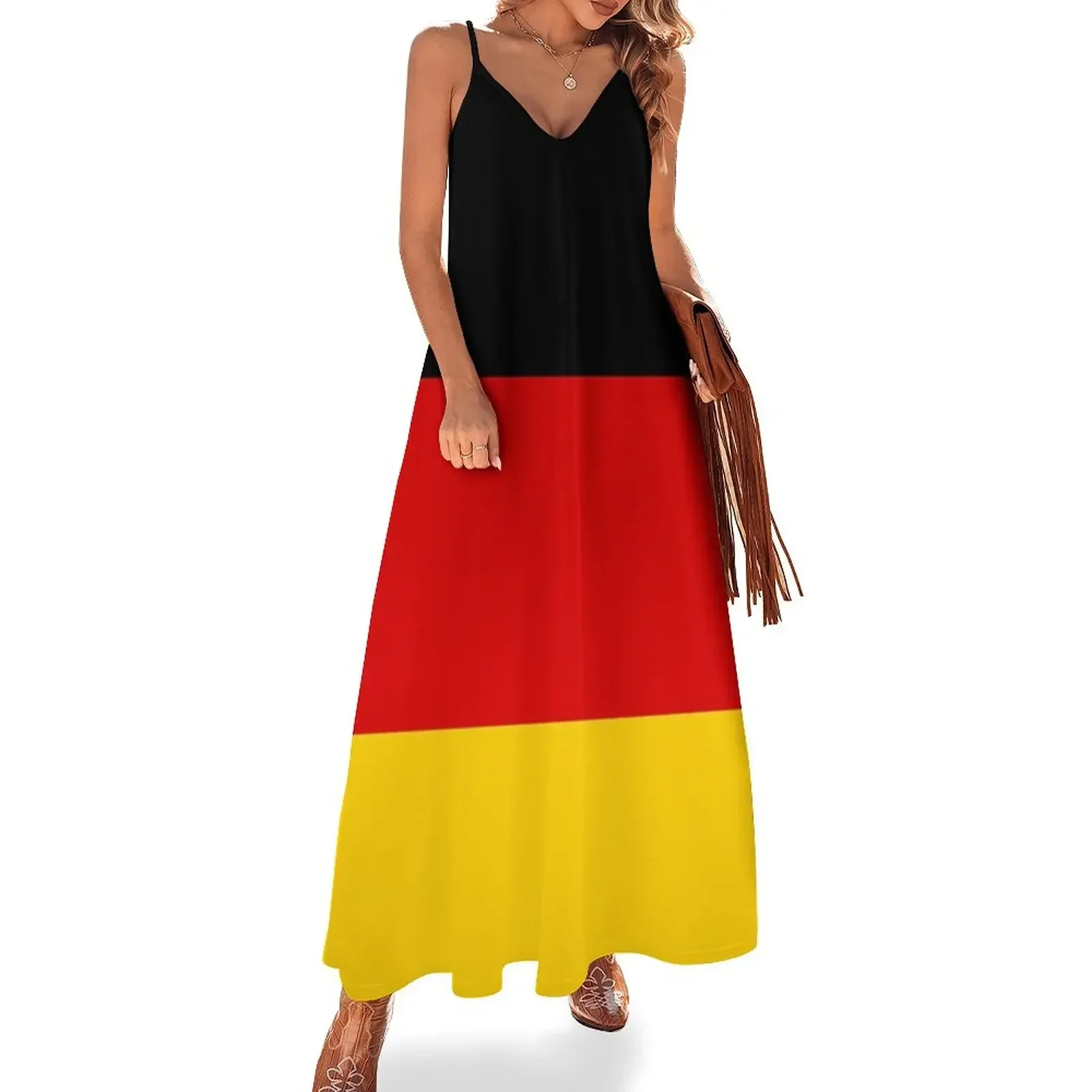 Germany Weltmeisterschaft Fahne Duvet - Deutschland Flag Tagesdecke Sleeveless Dress elegant dress Dress