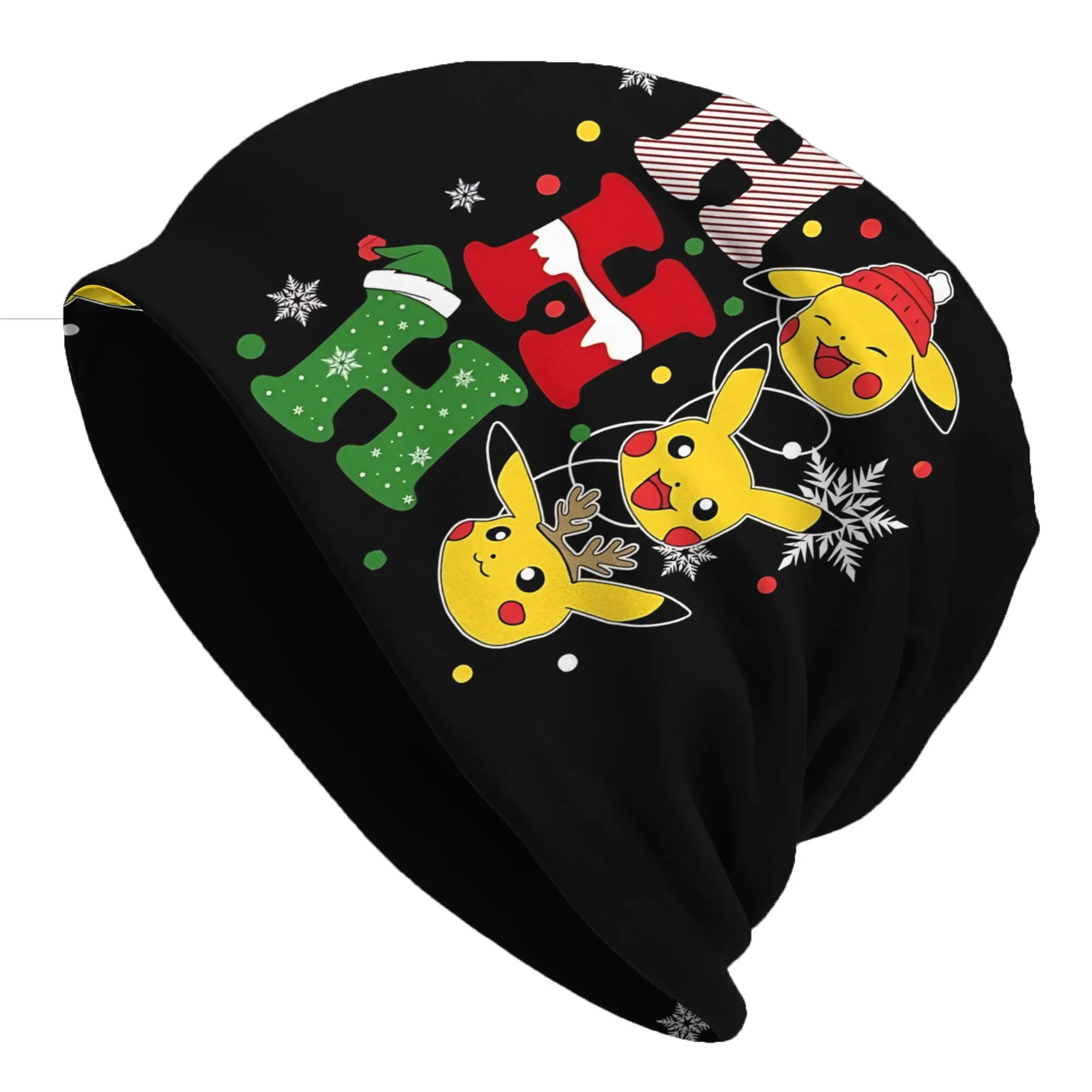 Gorros   Outdoor Hats Pokemon Pikachu Christmas Thin Hat Bonnet Special Skullies Beanies Caps Men Women's Earmuffs