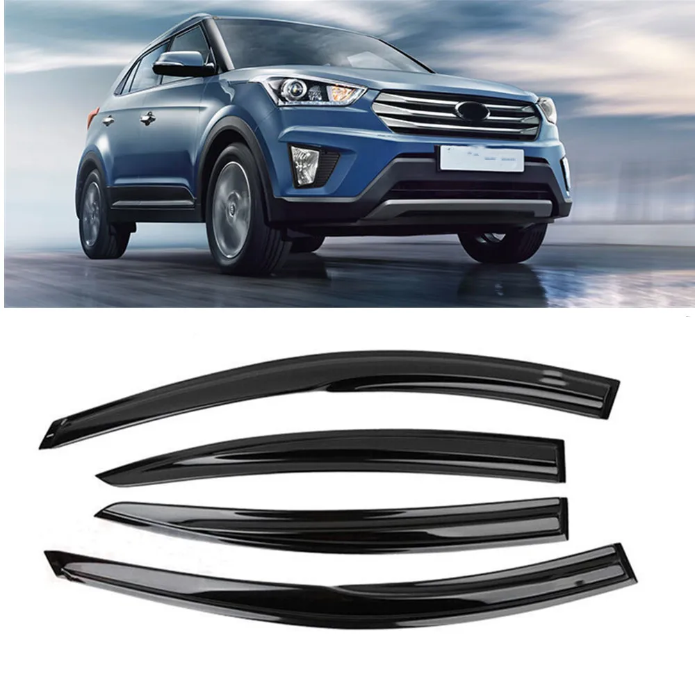 For Hyundai Creta IX25 2014 2015 2016 2017 2018 2019 Window Vent Visor Sun Rain Deflector Guard Rainwear Rain Shield Shelters