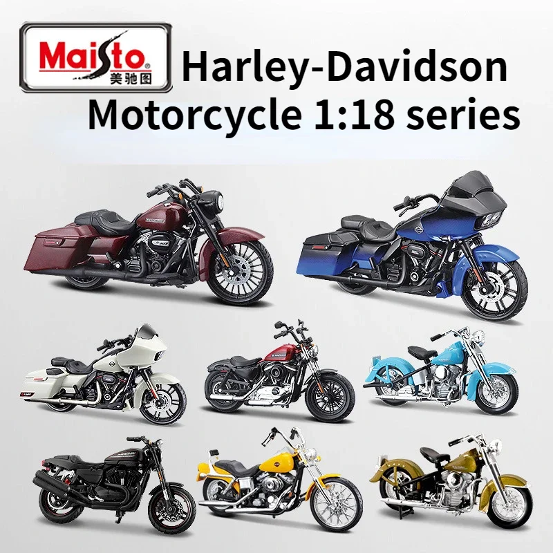 Genuine Boutique MaiSto 1:18 Harley CVO Breakthrough Heir Big Spring Alloy Toy Motorcycle Car Model Metal Diecast Toys Boy Gifts