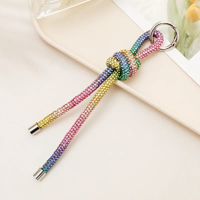 Light luxury high-end DIY rhinestone chain car keychain pendant ccd camera pendant accessories mobile phone pendant