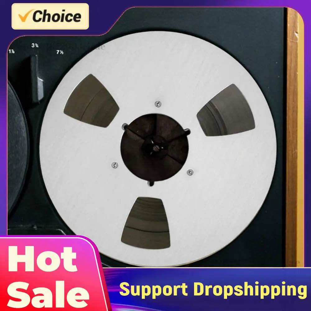 

1/4 10.5 Inch Blank Tape Reel Aluminum Alloy Recording Takeup Reel 3 Holes Replacement Opening Machine Part