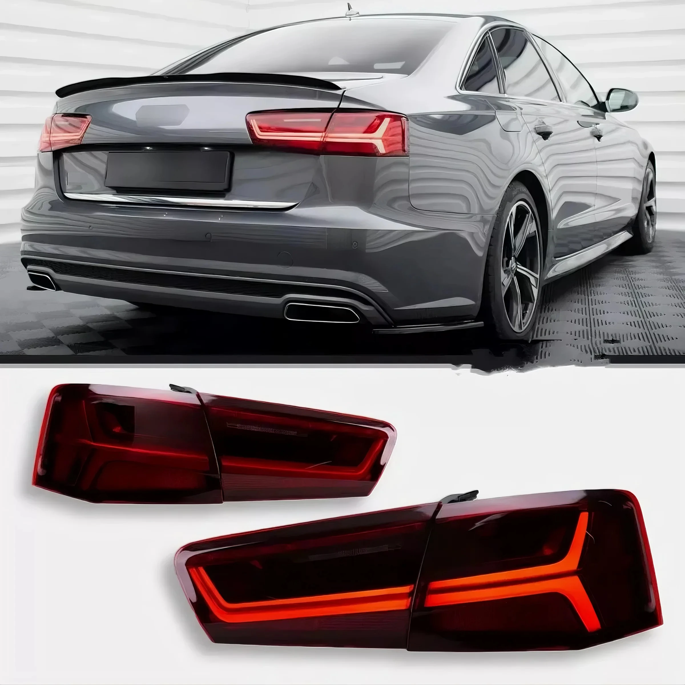 

Обновление светодиодных задних фонарей в сборе для A6 A6L C7 2012-2015, динамический последовательный указатель поворота DRL, задние фонари, задний фонарь Plug Play