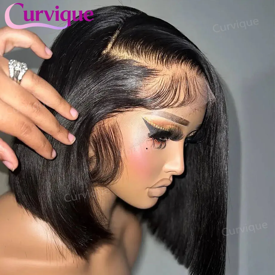 

Короткие парики-боб из натуральных волос, 13x6, идеально прямые, с HD-кружевной передней частью, парик с кружевной застежкой 4x4, 5x5, парики из натуральных волос для женщин, натуральные волосы