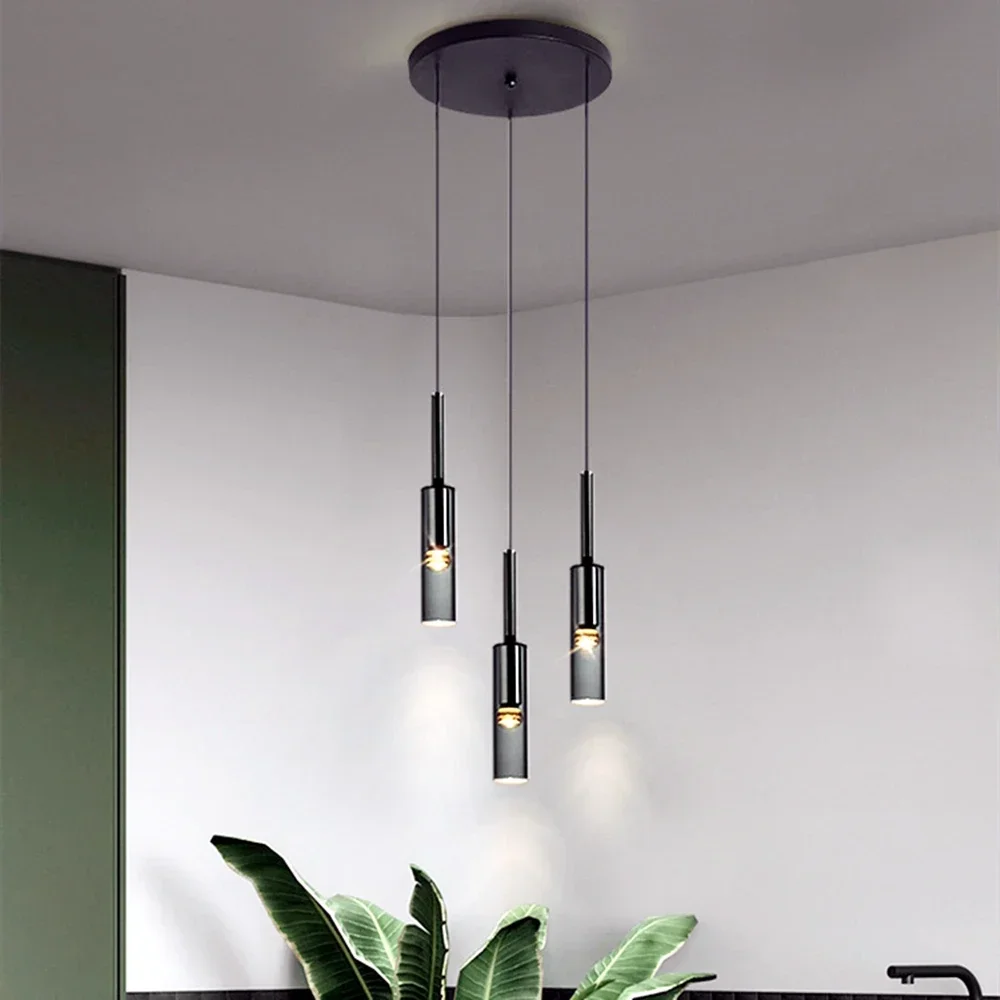 

Lamp 5-Lights Chandelier Vintage Crystal Pendant Light For Kitchen Island, Modern Industrial Pendant Lighting Fixture For Dinn