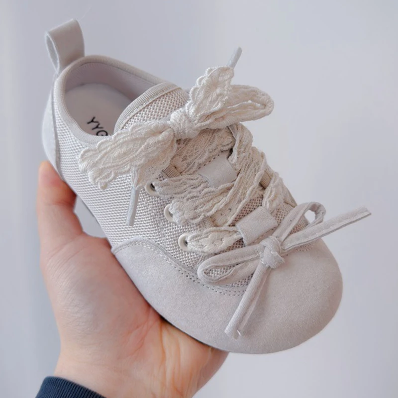 Baskets rétro en cuir véritable pour femmes, chaussures de sport pour enfants, chaussures plates décontractées pour filles, nœud papillon mignon, nouveau, printemps, automne