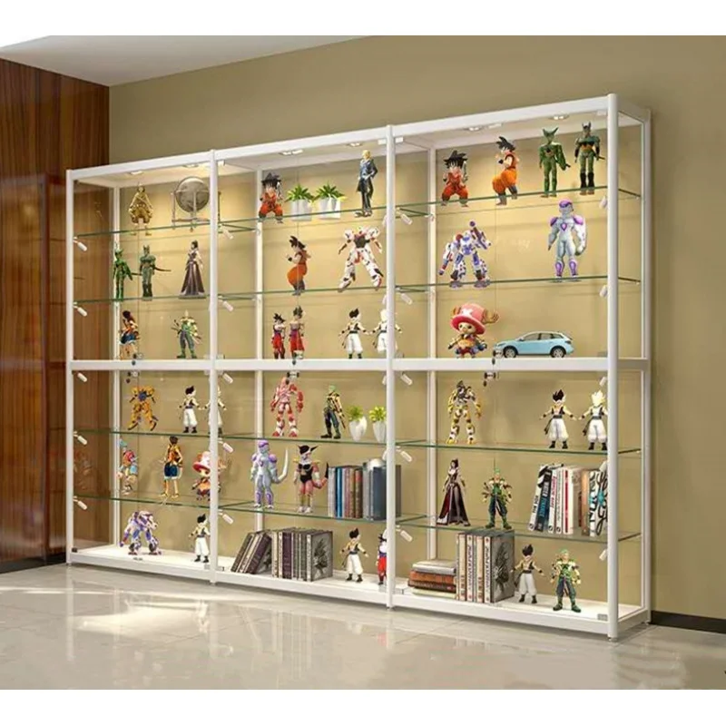 

2025customized.Retail Shop Boutique Furniture Fancy Display Showcase Display Counter LED Light Glass Display Cabinet Sale