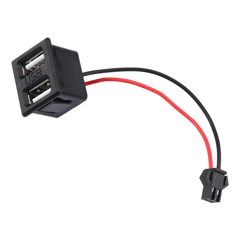 1/5 pz nero doppio strato Usb femmina Base tipo-C presa e femmina presa di ricarica lampada Usb presa di corrente con connettore del cavo