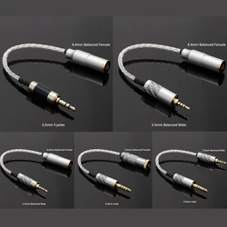 Conversion Cable Balance 2.5/3.5/4.4mm male to 2.5/3.5/4.4mm female Headphone hifi Connector Adapter Aux Cable Jack Cable