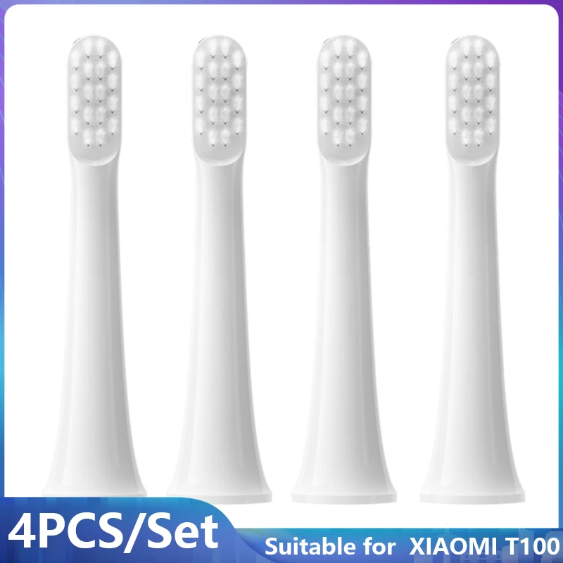 4Pcs Replacement Toothbrush Heads for XIAOMI T100 Sonic Electric Toothbrush Vacuum Soft DuPont Bristle Replaceable Mop Nozzle