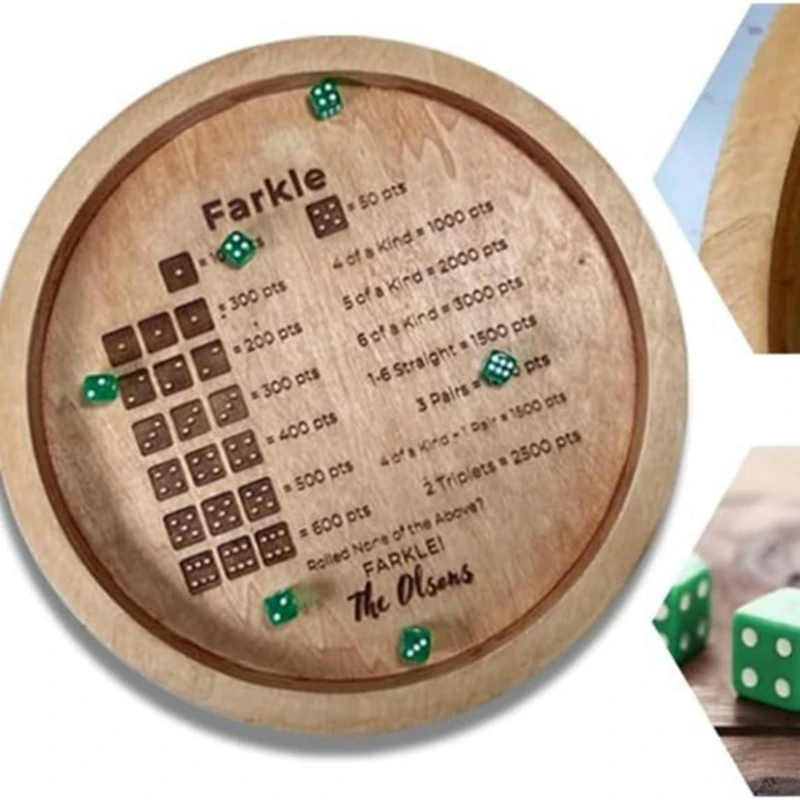 Wooden Dice Tray For Farkle Classic Dice Game, Farkle Dice Tray, Farkle Classic Dice Game, Dice Tray