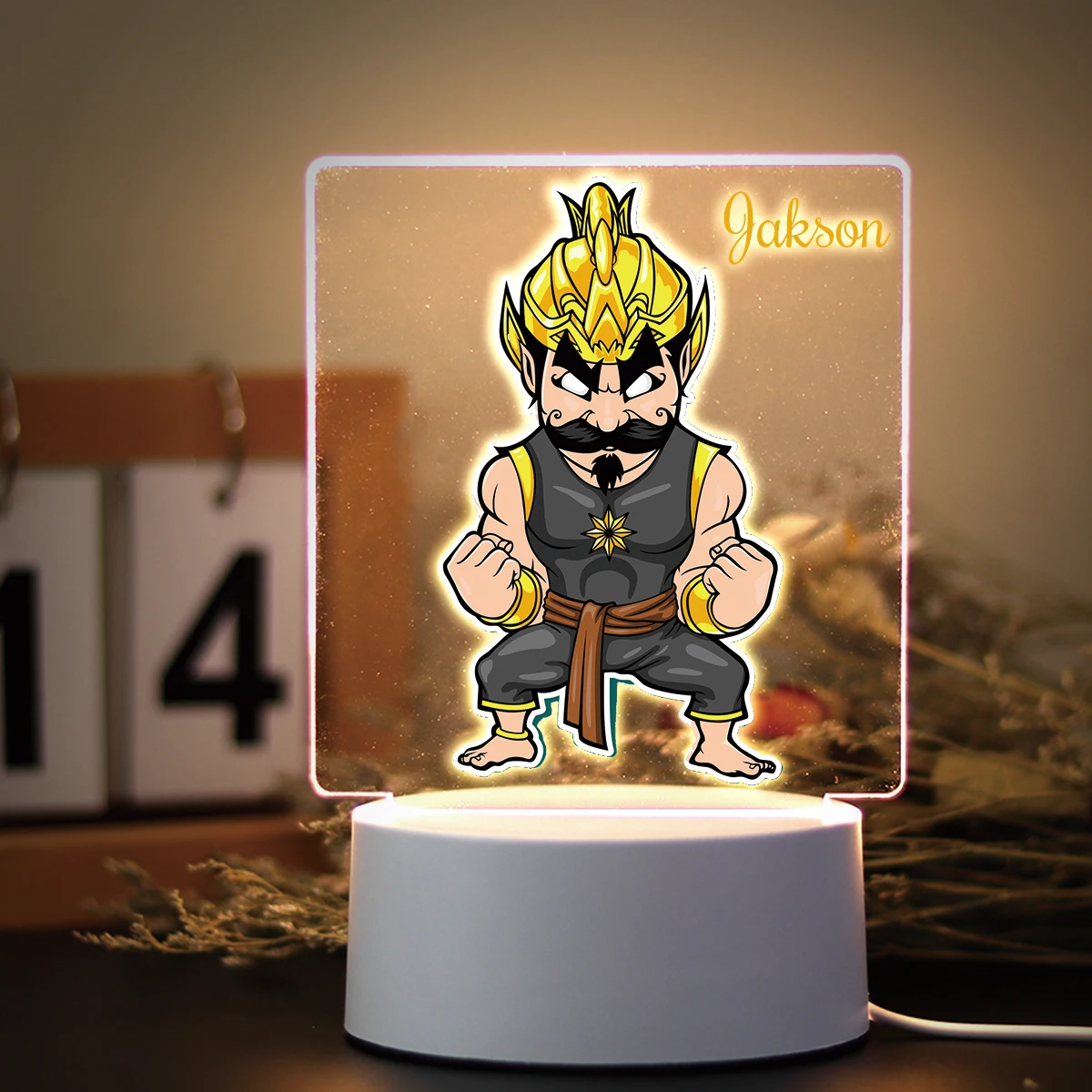 Personalizado Anime Comics LED Night Light para crianças, nome personalizado, acrílico, casa, feriado, presente de aniversário para crianças, meninos, meninas