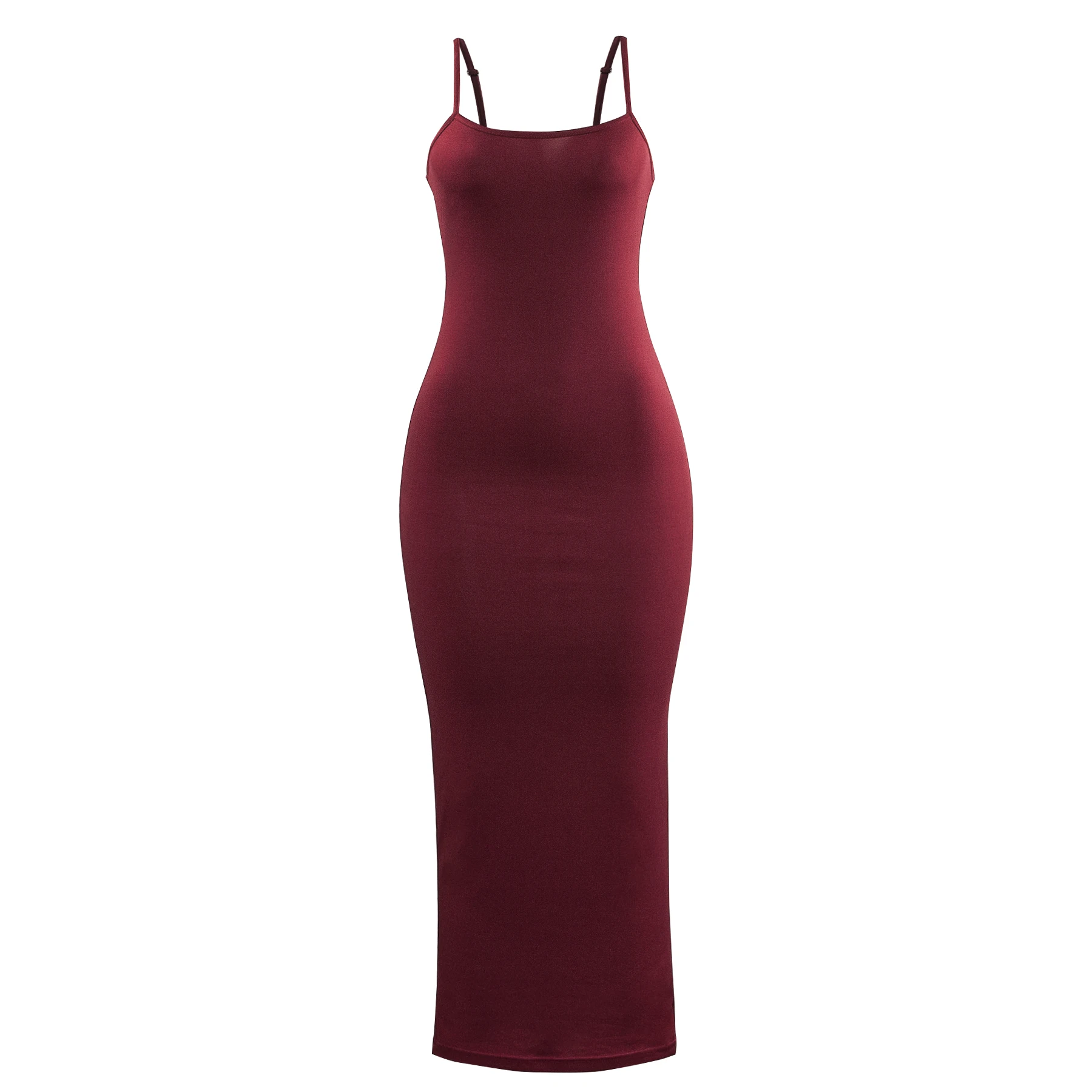 Letnia biała seksowna sukienka damska Streetwear bez rękawów, bez pleców, solidny pasek Spaghetti Bodycon Casual Clubwear eleganckie sukienki imprezowe — zdjęcie 5