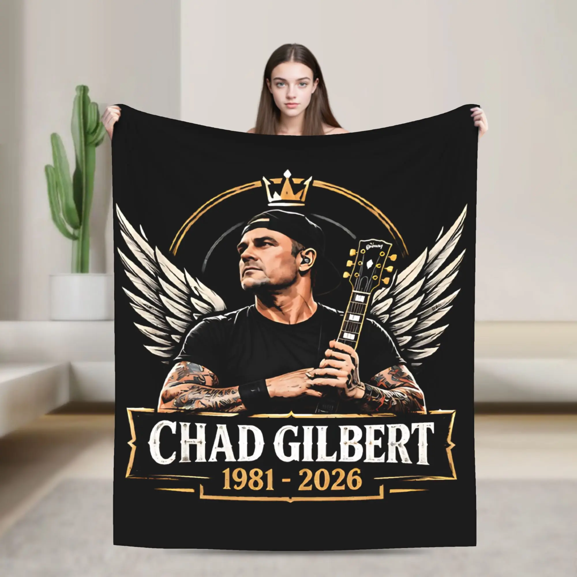 Rip Chad Gilbert Guitarist Flannel Blanket  Customized Throw Blankets for Home 125*100cm Quilt