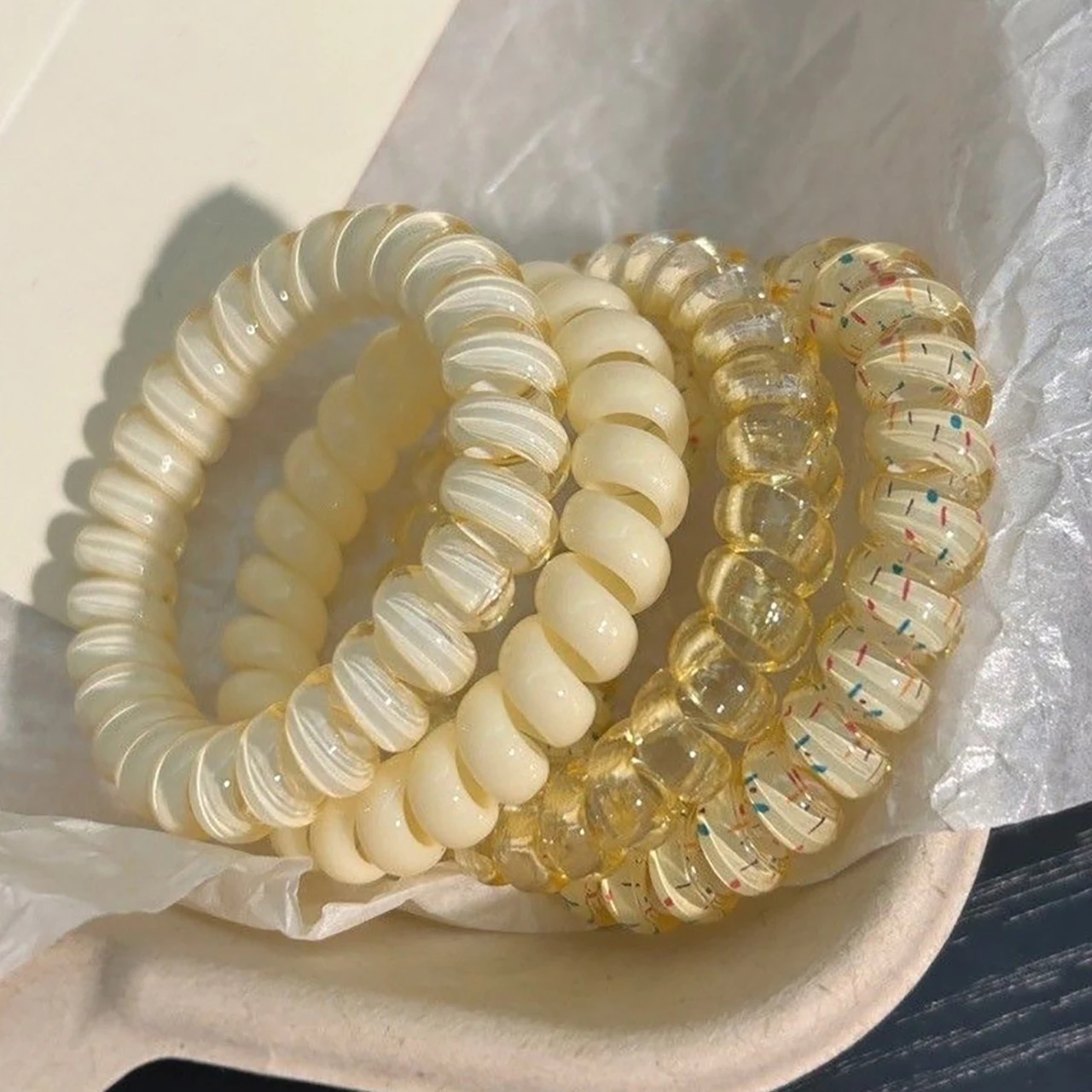 

Candy Color Telephone Line Hair Ropes Sweet Girl Elastic Rubber Bands Fashion Braid Ponytail Headwear Adult Kids Hair Accessory