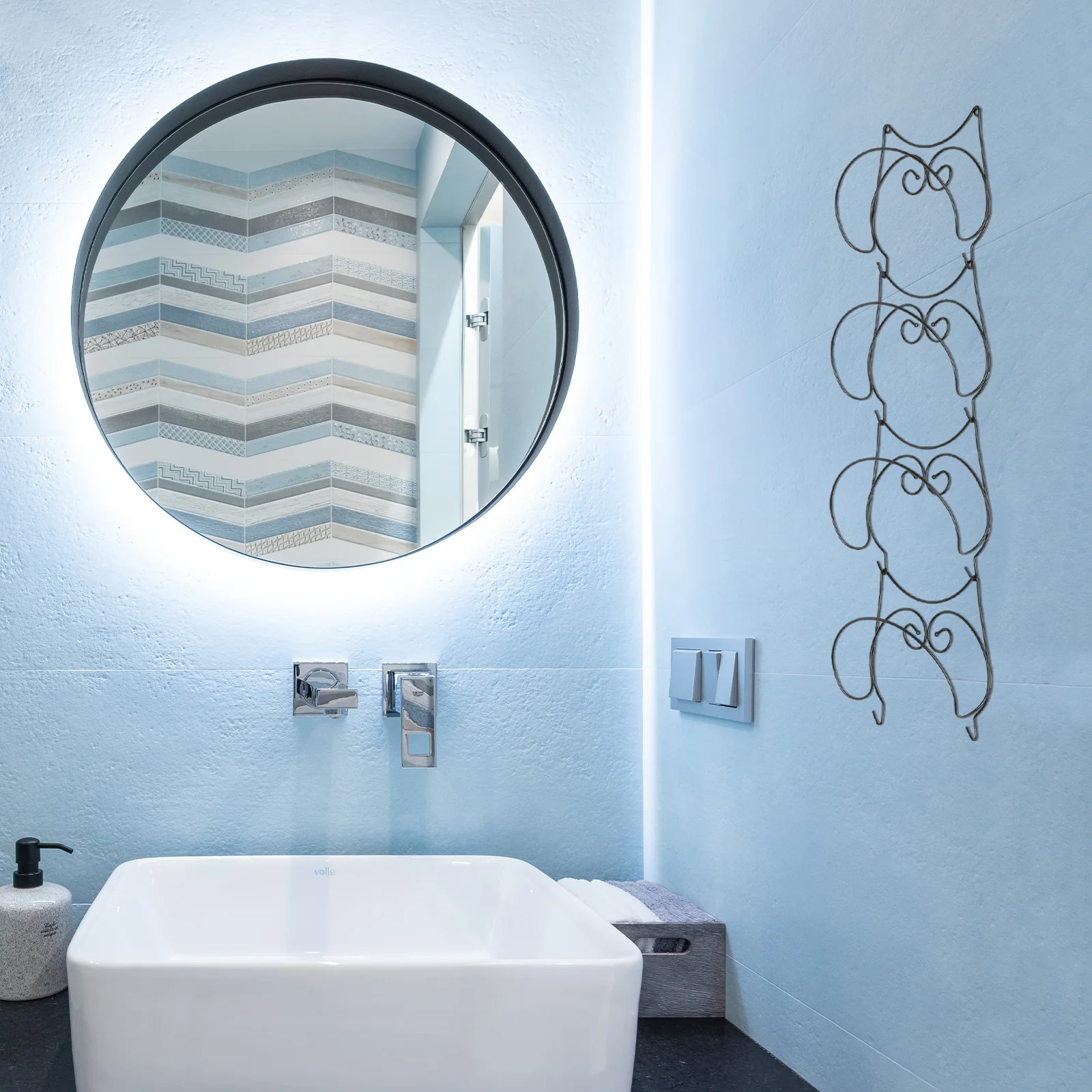 Wall Towel Racks Bathroom Organizer 4 Level Rolled Towels Holder Hand Towels Storage Bathroom Shower Wall Mounted Racks