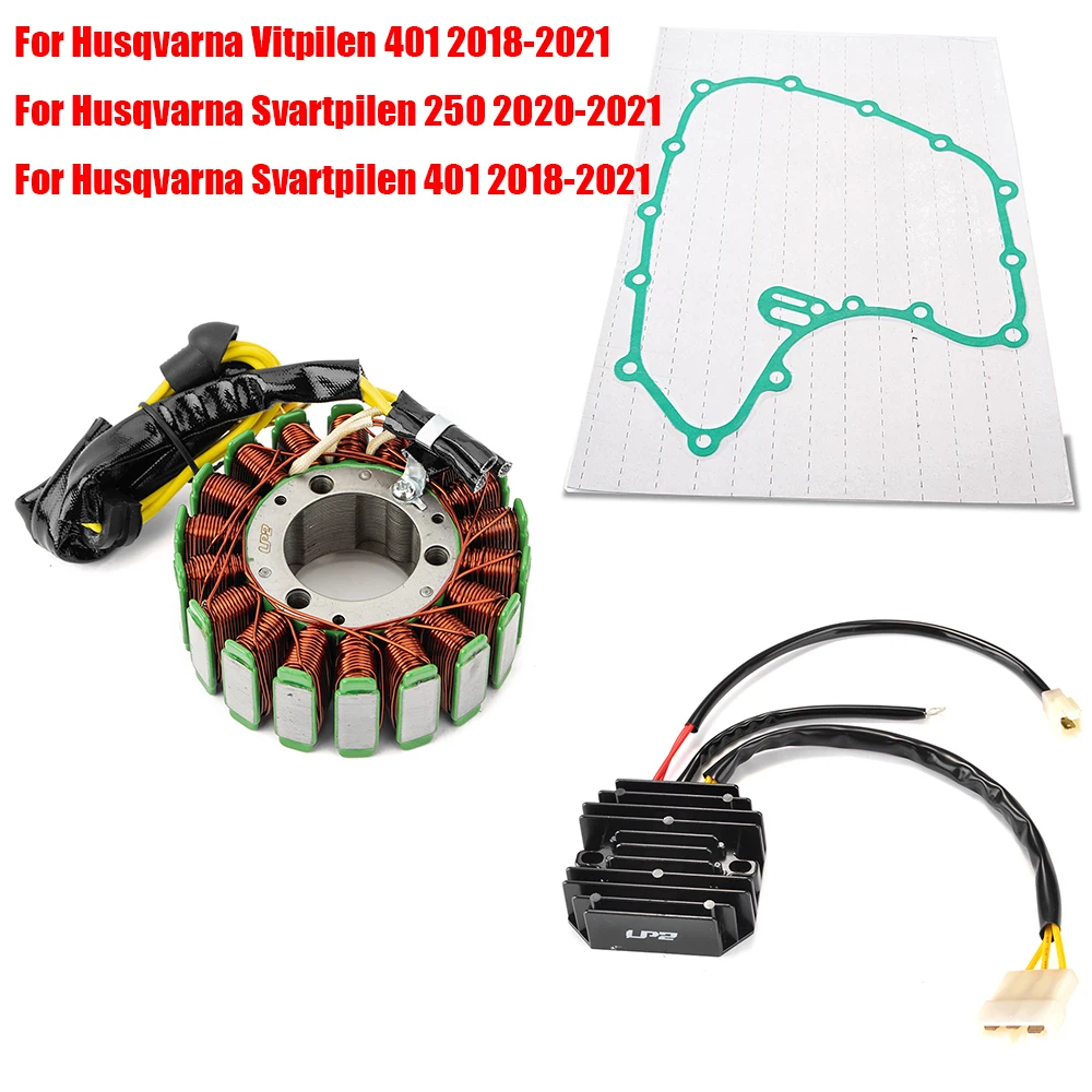 Bobina del estator + rectificador regulador de voltaje con junta para K-TM R2R 390 250 390 Duke Husqvarna Vitpilen Svartpilen 401 250