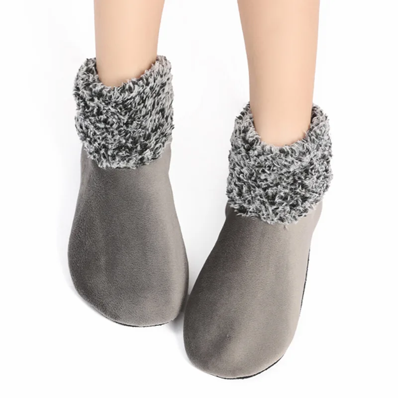 1 زوج الشتاء الصوف جوارب يمكن السير بها على الأرض للرجال النساء رشاقته الدافئة التمهيد الجوارب مرونة عدم الانزلاق المنزل داخلي النعال السجاد الكاحل الجوارب