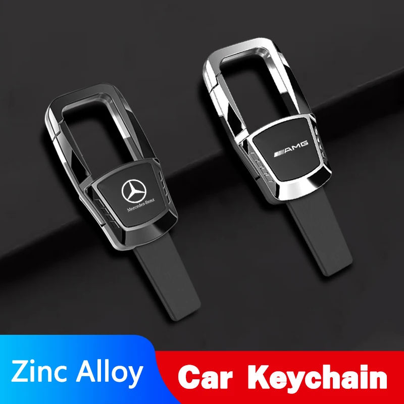 

Fashion Zinc Alloy Car Keychain Leather Key Ring For Mercedes Benz A B C S Class AMG GLA CLA GLC W176 W221 W204 W205 Accessories