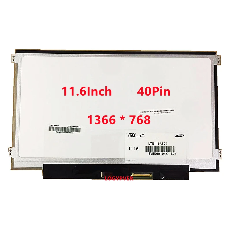 B116XW03 V.0 V.1 N116BGE-L41 LP116WH2 TLC1 N116BGE-L32 -L42 LTN116AT06 LTN116AT07 11.6inch slim 40pin Laptop LCD Screen