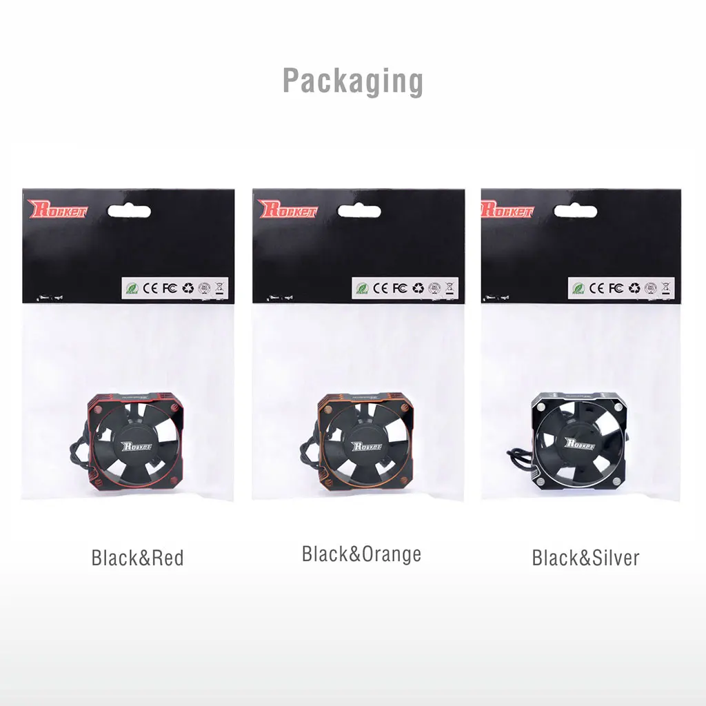 2 Stück SURPASS Rocket Kühlventilator 25mm 30mm 35mm 40mm 50mm Metall-Motorlüfter Wärmeableitungsventilatoren Abdeckung für 1/8 1/10 RC Auto Motor – Detail 26