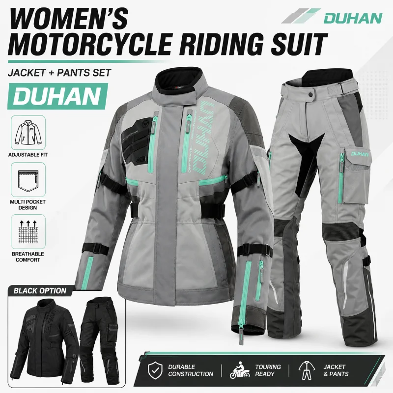 Motorcycle Gear Adventure - DUHAN Women Motorcycle Riding Suit Jacket