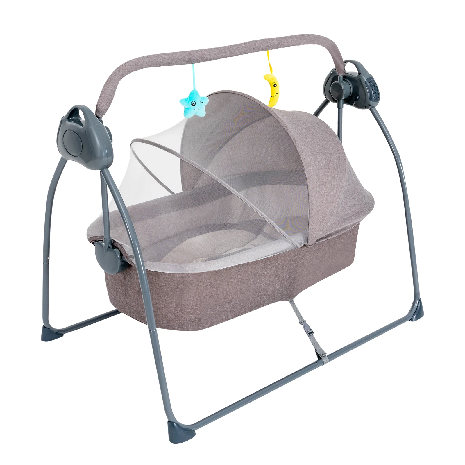 Foldable Electric Cradle Baby Swing,Connected to Bluetooth to Play Music and Toddler Stories, Swing for baby, Large