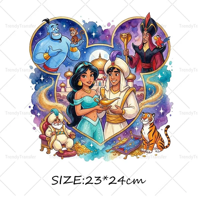 Prinses Prins Moue hoofd strijkdecals voor kleding, hittepers stickers, DIY strijk-op stickers voor T-shirts