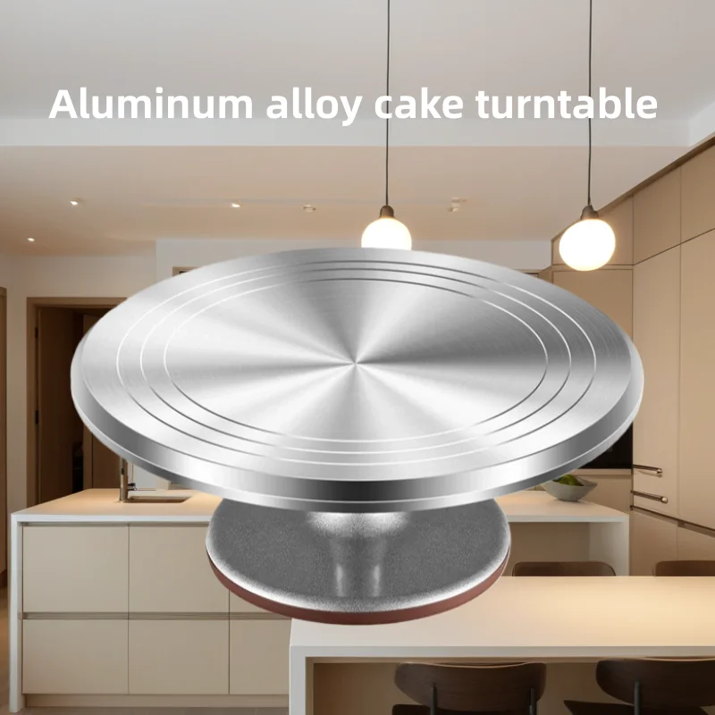 

Aluminum alloy cake stand Baking tool 12 inch mounted cream cake table Turntable Rotating table stand base turn Decorating
