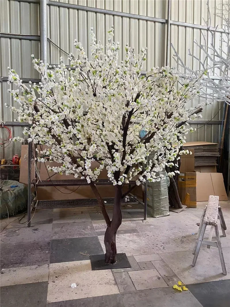 Simulation Pear Flower Tree Fake Trees Large Indoor Living Room Wedding Celebration Happiness Tree Decoration