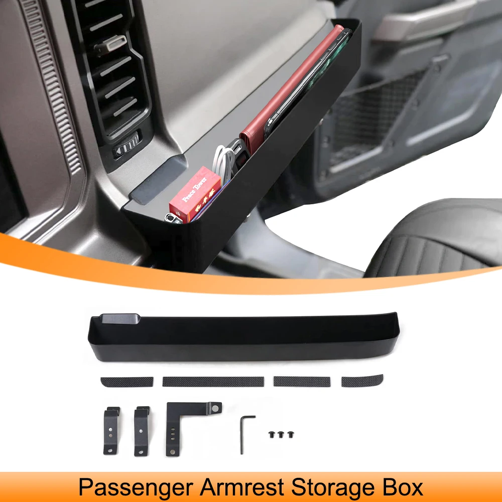 

Front Passenger Grab Handle Storage Box Organizer for Ford Bronco 2021 2022 2023 2024 Stowing Tidying Car Interior Accessories