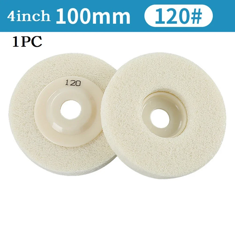 1PC Brand New Polishing Wheel Polishing Sheet 4inch 60-3000 Grit Angle Grinder Nylon Fiber Polishing Wheel White