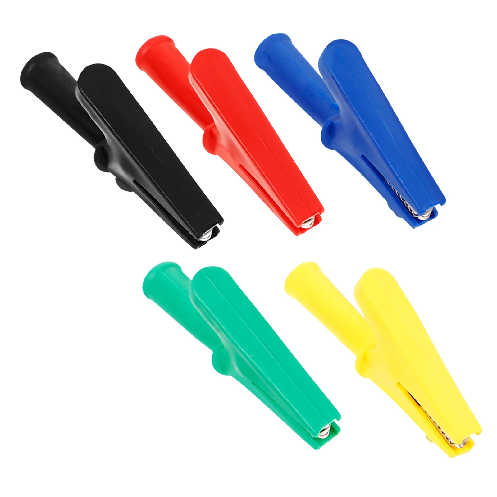 

5 Pcs Alligator Clips Aligatir Back Probe Test Leads Kit Electric Electrical Testing Insulation Fencing Clamps Power Supply