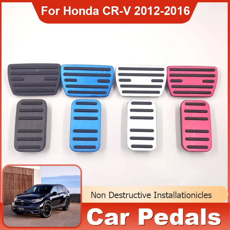 

AT MT Car Pedals Stainless Steel Gas Brake Footrest Pedal Protection Pads for Honda CR-V CRV CR V MK4 2012 2013 2014 2015 2016