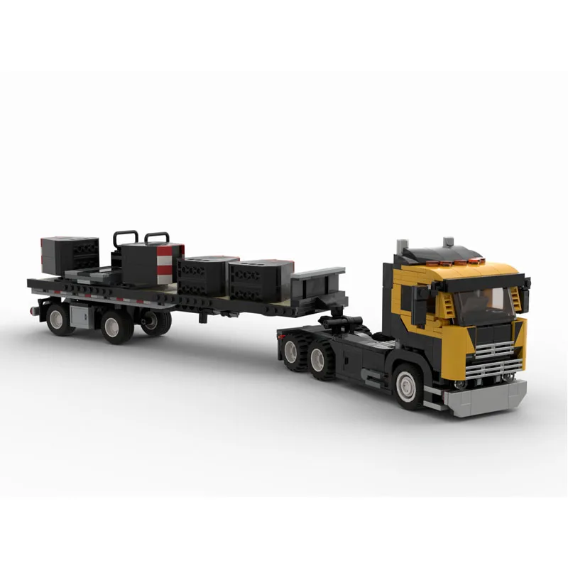 

Конструктор MOC-197806: Классический новый грузовик-платформа для перевозки грузов, 504 детали, подарок на день рождения для мальчиков и детей