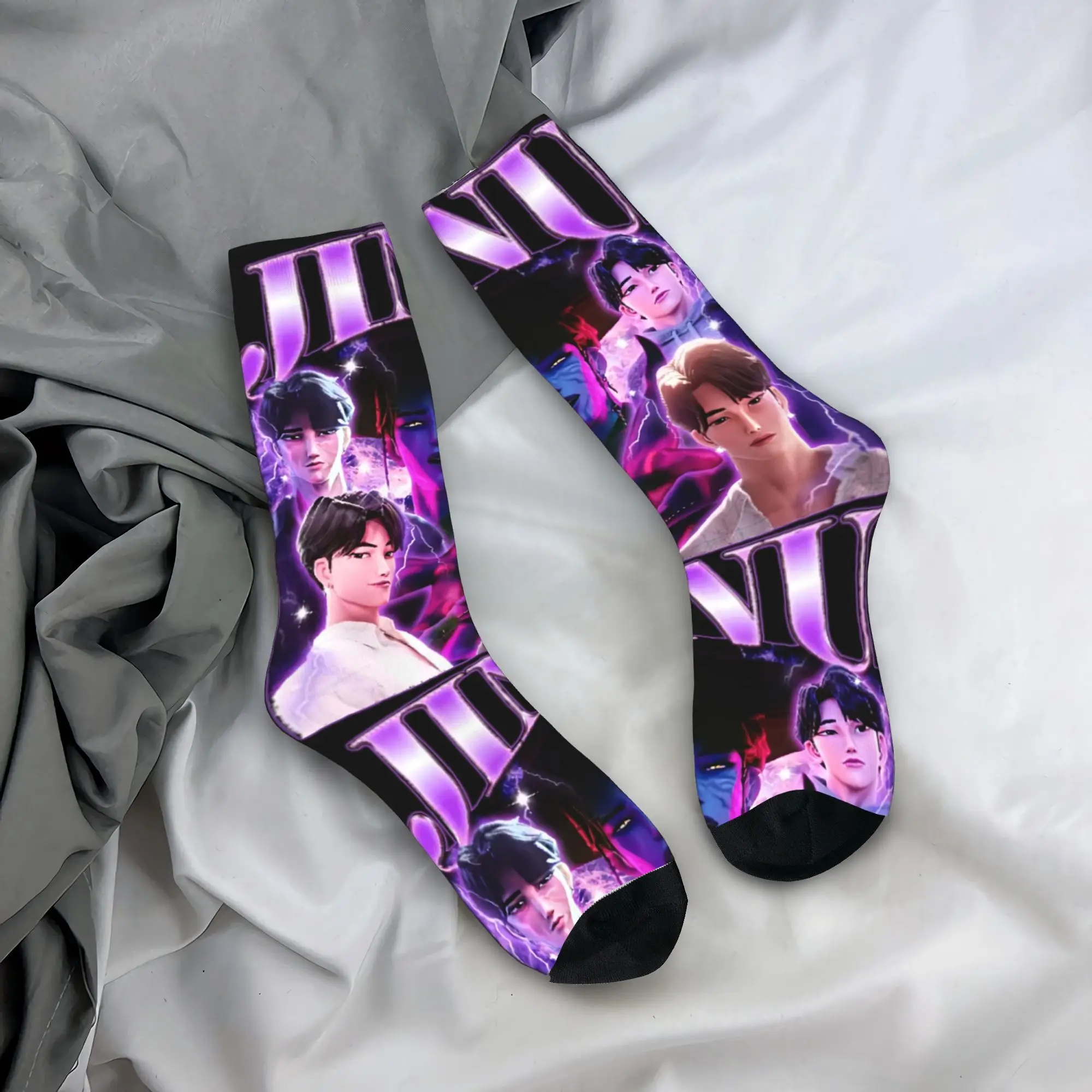 

Jinu KPOP Demon Hunters Socks Huntrix Leisure Stockings Winter Anti-Slip Couple Socks Breathable Design Outdoor Sports Socks