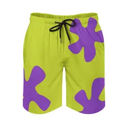 Summer New Men's Shorts Quick Drying Hawaii Holiday Sports Swimming Pants Fashion 3D Green Printing Casual Loose Sports Shorts