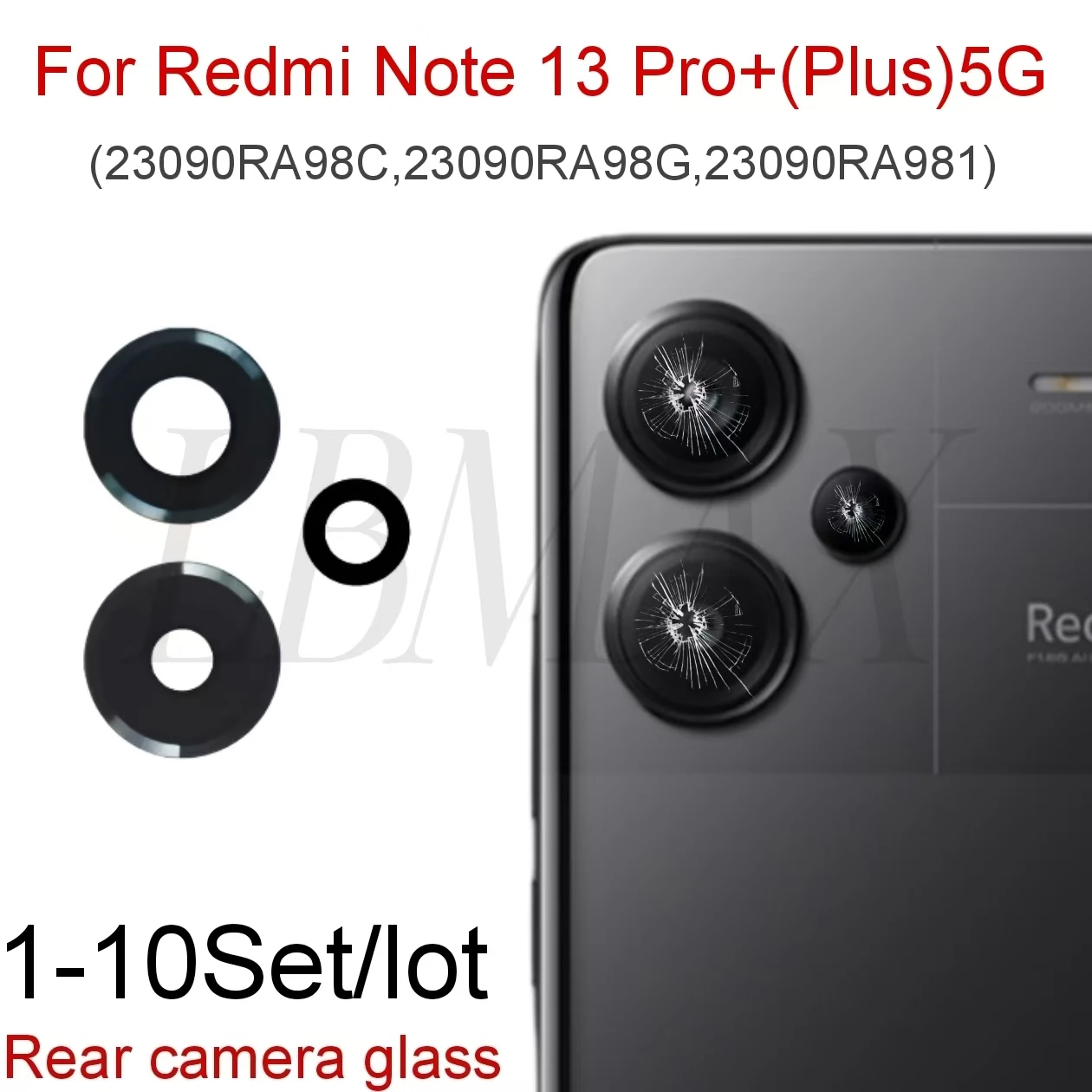 Xiaomi Redmi Note 13 Pro Plus 5G NOTE13 pro + 카메라 유리 (스티커 교체 포함) 용 후면 카메라 유리 렌즈 무료 배송
